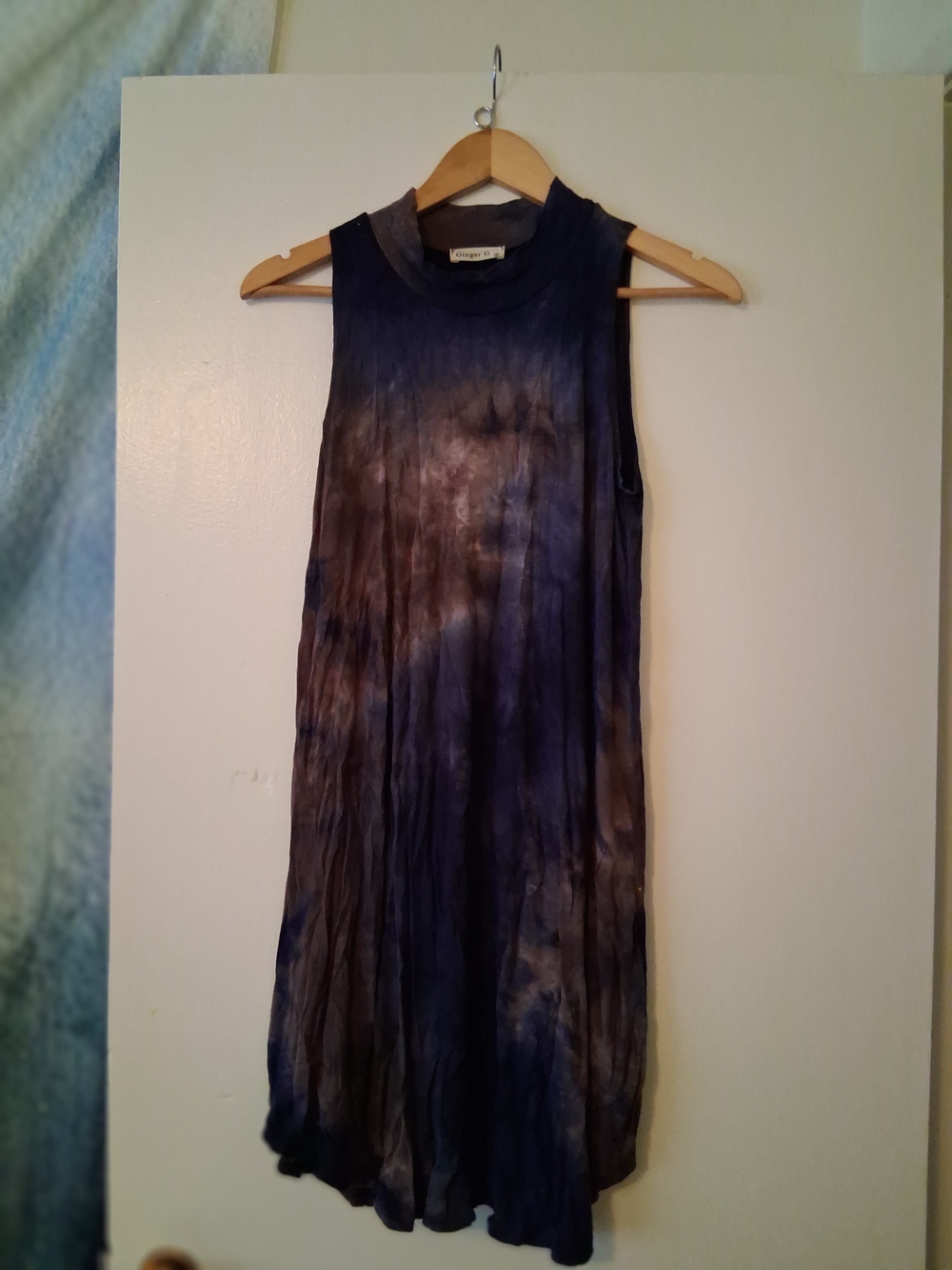Ginger G Navy and Dark Gray Casual Top